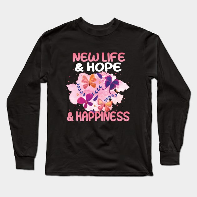 New life and hope and happiness Long Sleeve T-Shirt by safi$12